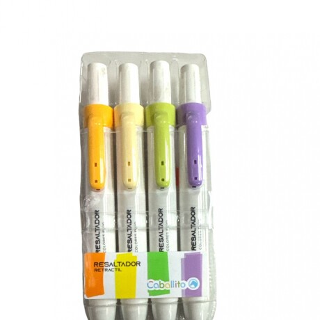 Resaltador Caballito Retractil x4 Resaltador Caballito Retractil x4