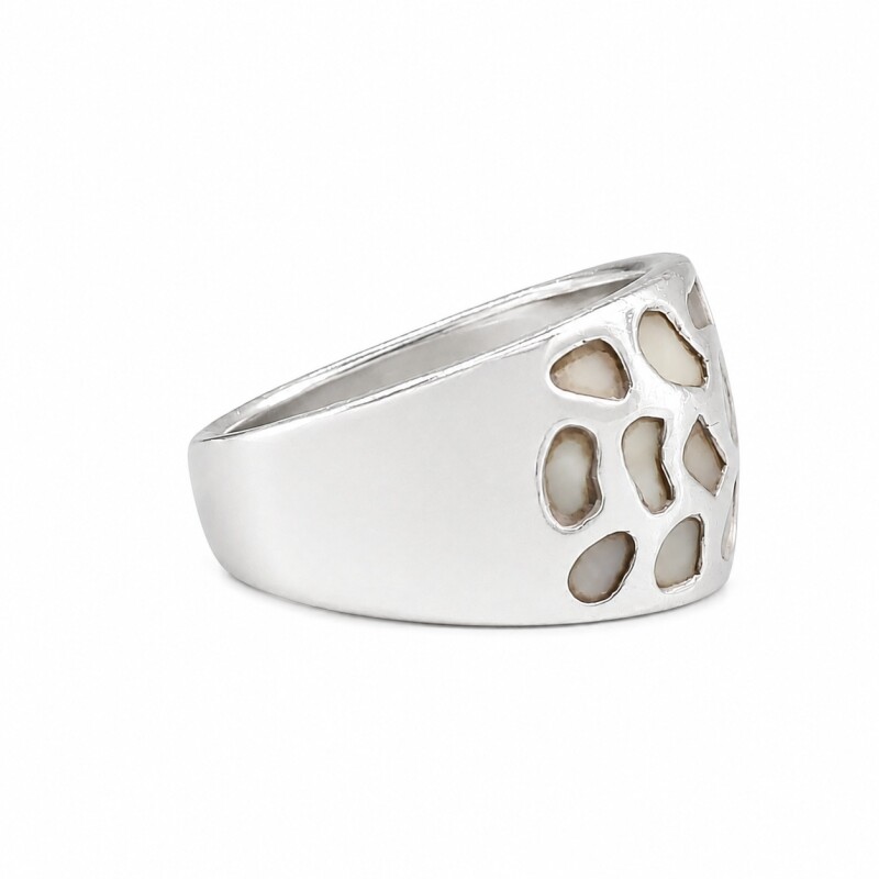 Anillo figuras irregulares.-Plata 925 -Nácar-AN4713 conpiedra