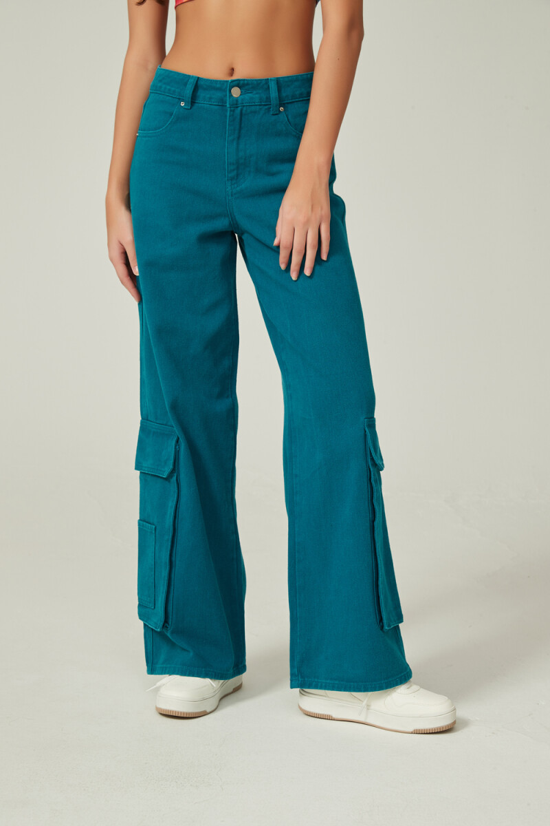 Pantalon Annua - Verde Azulado 