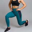 CALZA MICROFITNESS VERDE PETROLEO