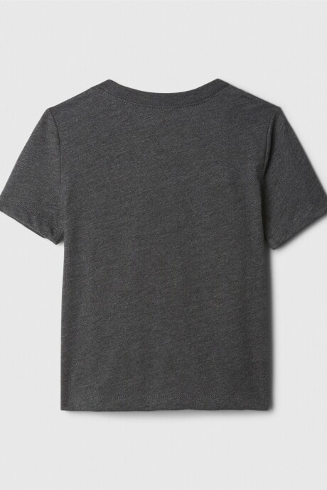 Remera Logo Gap Manga Corta Toddler Niño B85 Charcoal Hthr Grey