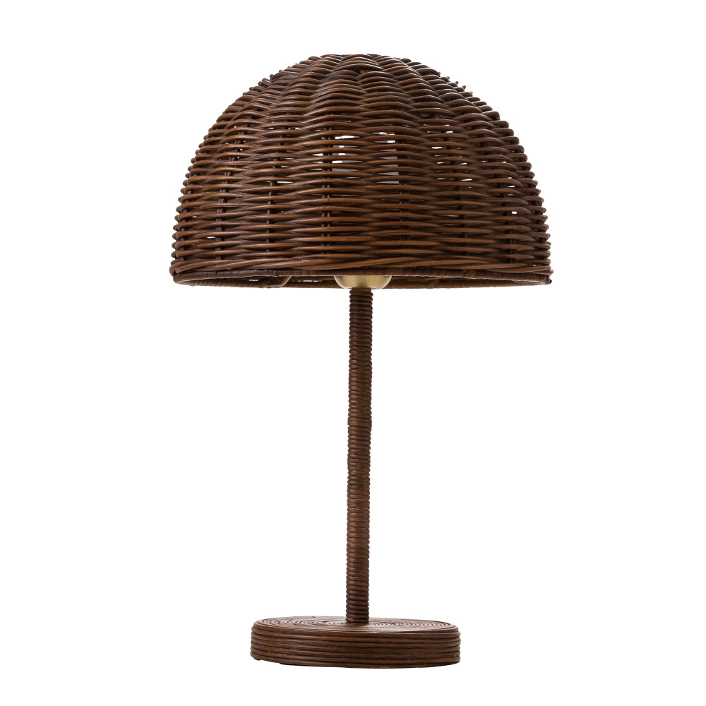 LÁMPARA DE MESA DOME, MARRÓN MIMBRE RX76GDBGDB