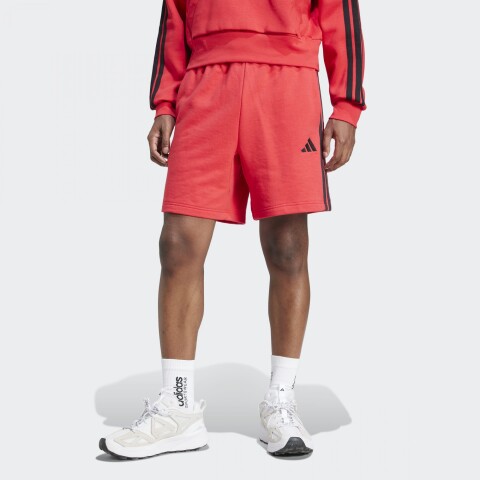 Short Adidas Essentials 3 Tiras Rojo
