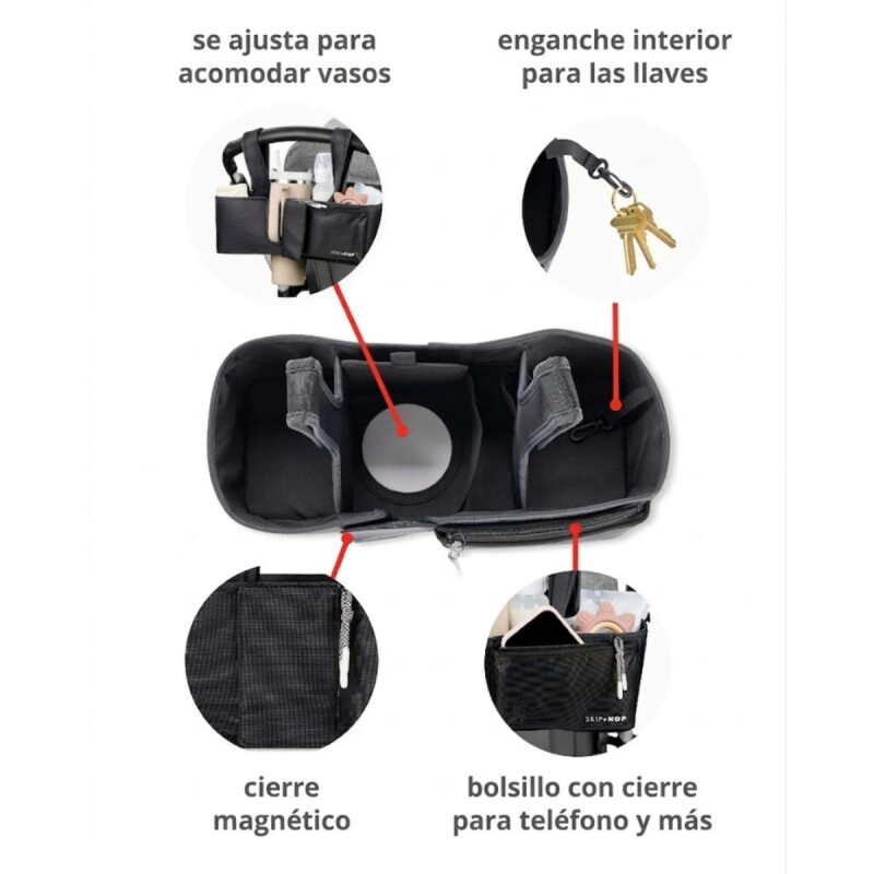 Organizador para colgar en cochecito Ultimate Skip Hop - Negro Organizador Para Colgar En Cochecito Ultimate Skip Hop - Negro