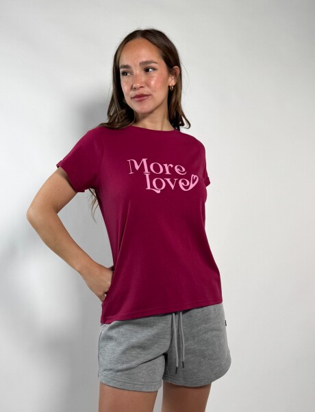 Remera de dama Calu Bordo