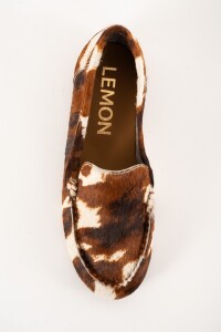 Mocasín Pelo Animal Print Marrón