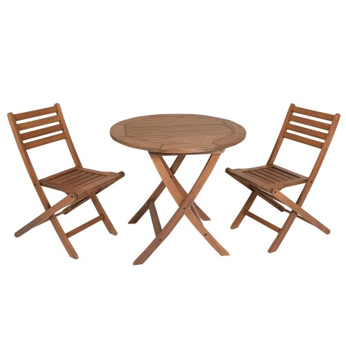 Kit Mesa + 2 Sillas Plegables - Ipanema Nogueira