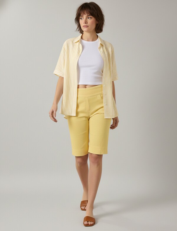 Bermuda Pretina Ancha AMARILLO