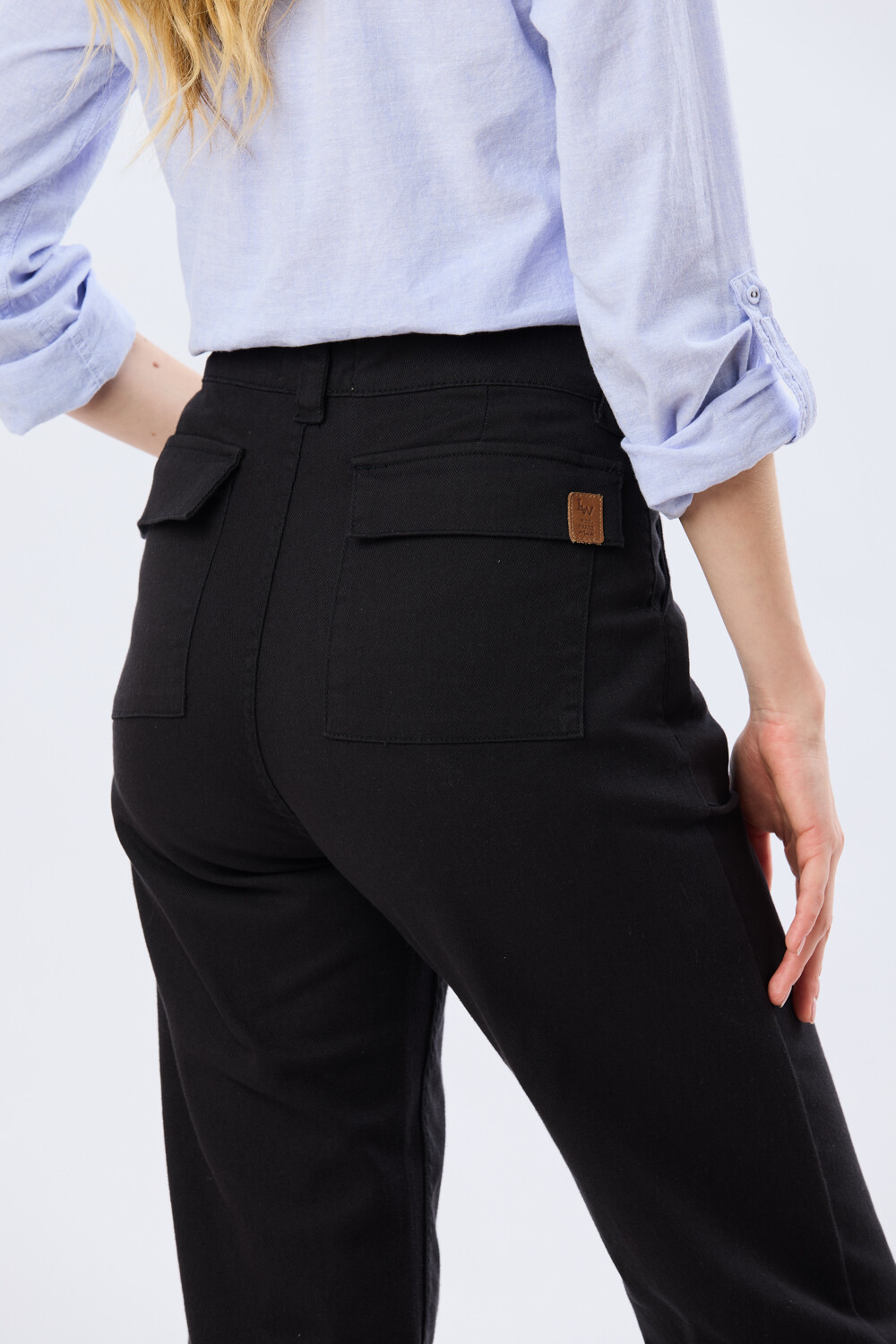 PANTALÓN DE GABARDINA Negro