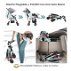 Coche De Paseo Para Bebe 4 Ruedas Chasis Blanco Verde
