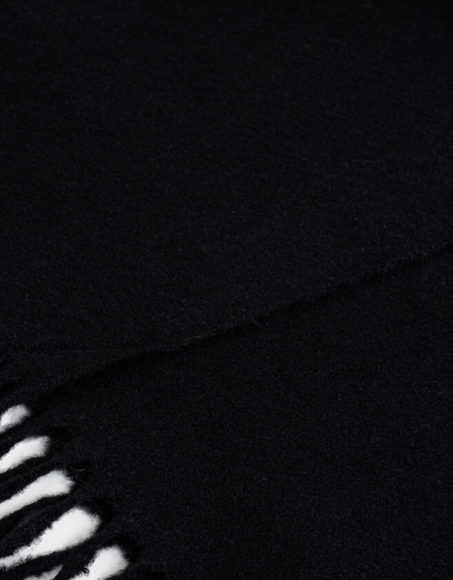 Bufandas Boho Bufanda Jacquard Con Flecos - Negro