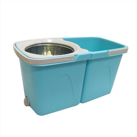 Mopa Balde Acero 2 Baldes Con Desagote Mas Repuesto Calidad Turquesa