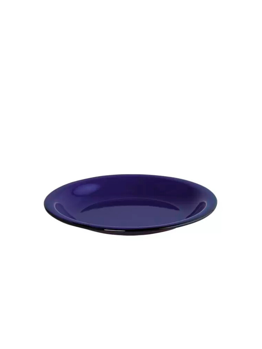 Plato Llano Enlozado - Azul 