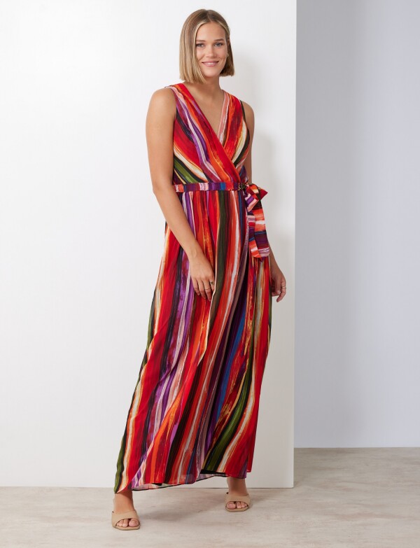 Vestido Maxi MULTI/ROJO