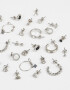 Aros Sets Con strass Set De Aros - Plateado