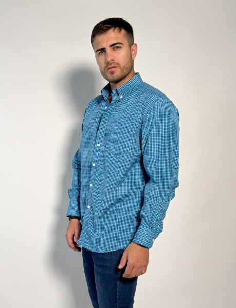 Camisa a cuadros Perseo Petroleo