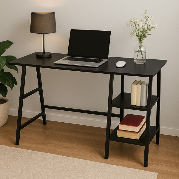 Escritorio Con Estantes Modelo ENGLAND Negro