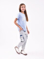 REMERA ESTAMPADA CELESTE