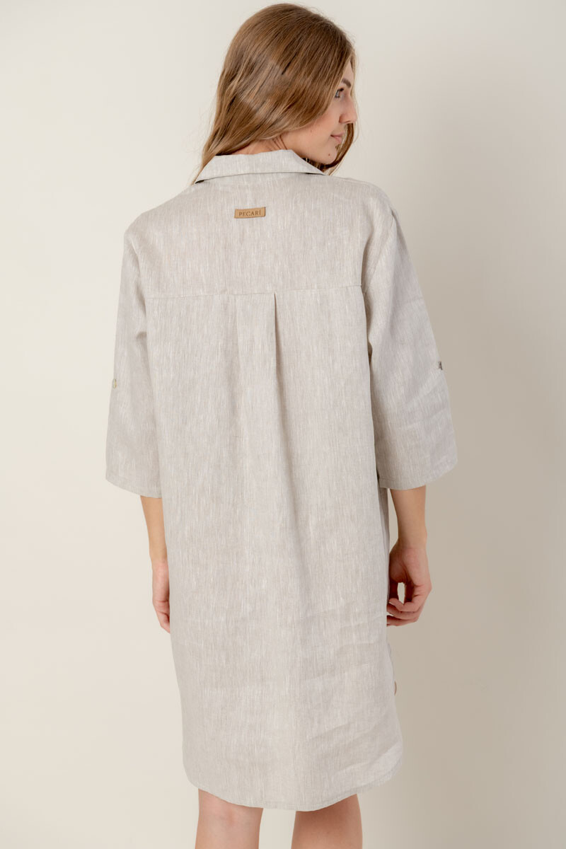 Vestido polonio Beige