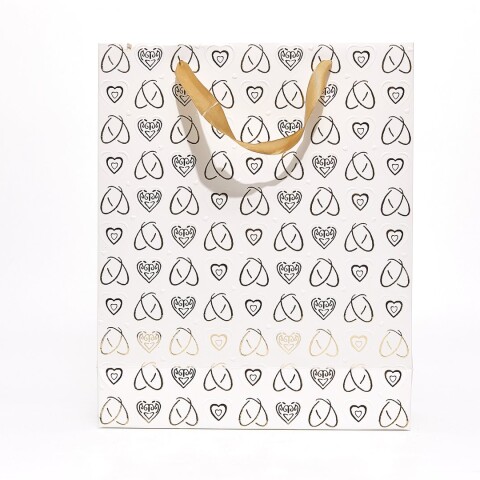 BOLSA DE REGALO CORAZONES METALIZADOS (S) BOLSA DE REGALO CORAZONES METALIZADOS (S)