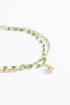 Pulsera dije cora detalles dorado