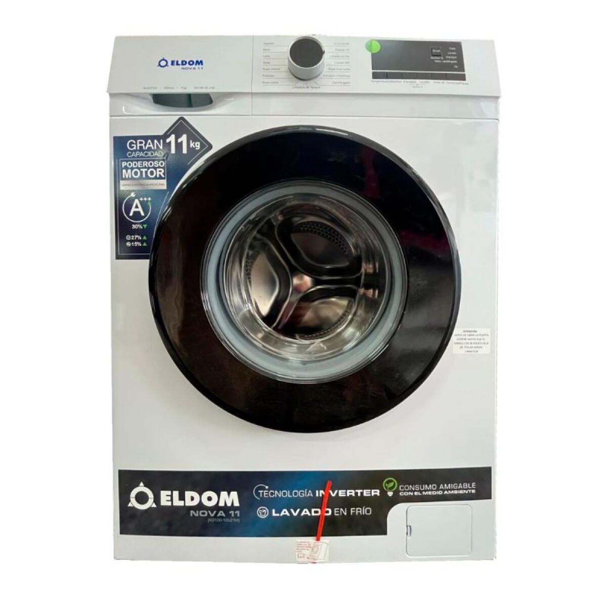 LAVARROPAS ELDOM NOVA INVERTER 11 KG - CARGA FRONTAL 
