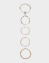 Pulseras Elásticas Sets Cerámica Pulseras Elásticas Set Con Mostacillas - Dorado
