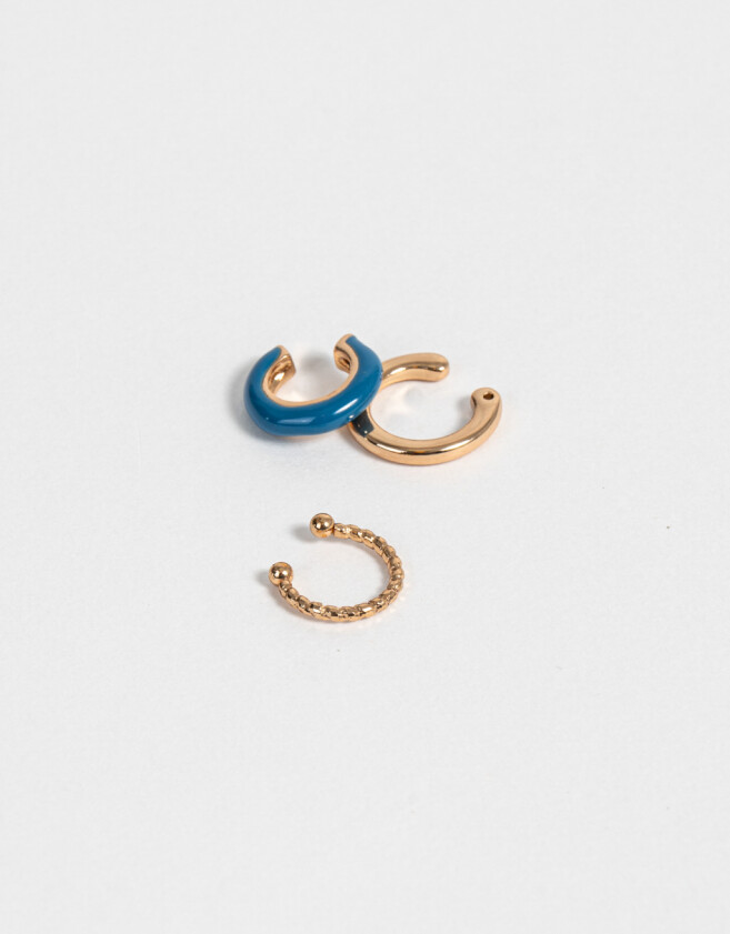 Bijou Cuff Esmaltado Set De Earcuff - Dorado