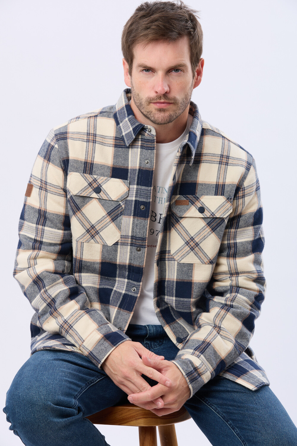 CAMPERA LEÑADORA CON CORDERITO Piedra