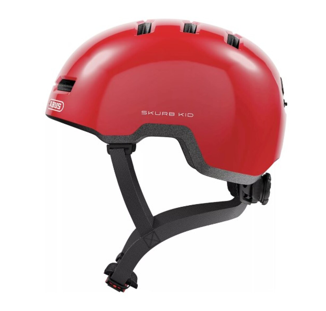 CASCO DE NIÑO ABUS SKURB KID - GREY STARS - Shiny red 