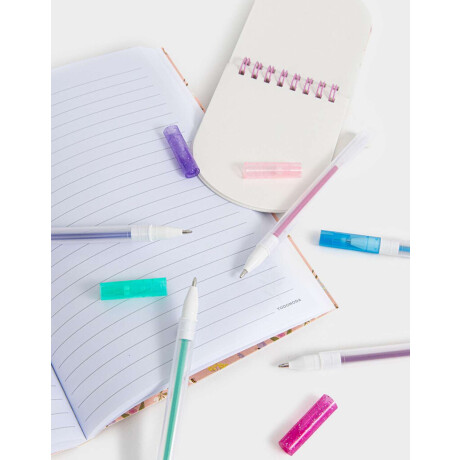 Set De Librería En Cartera De Mesh Rosa Claro
