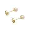 Caravanas para bebé en oro 18K y perla de cultivo Caravanas Para Bebé En Oro 18k Y Perla De Cultivo