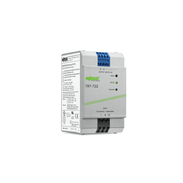 Fuente alimentación p/riel din 24Vdc 5A WG7002