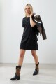 Vestido con flecos negro