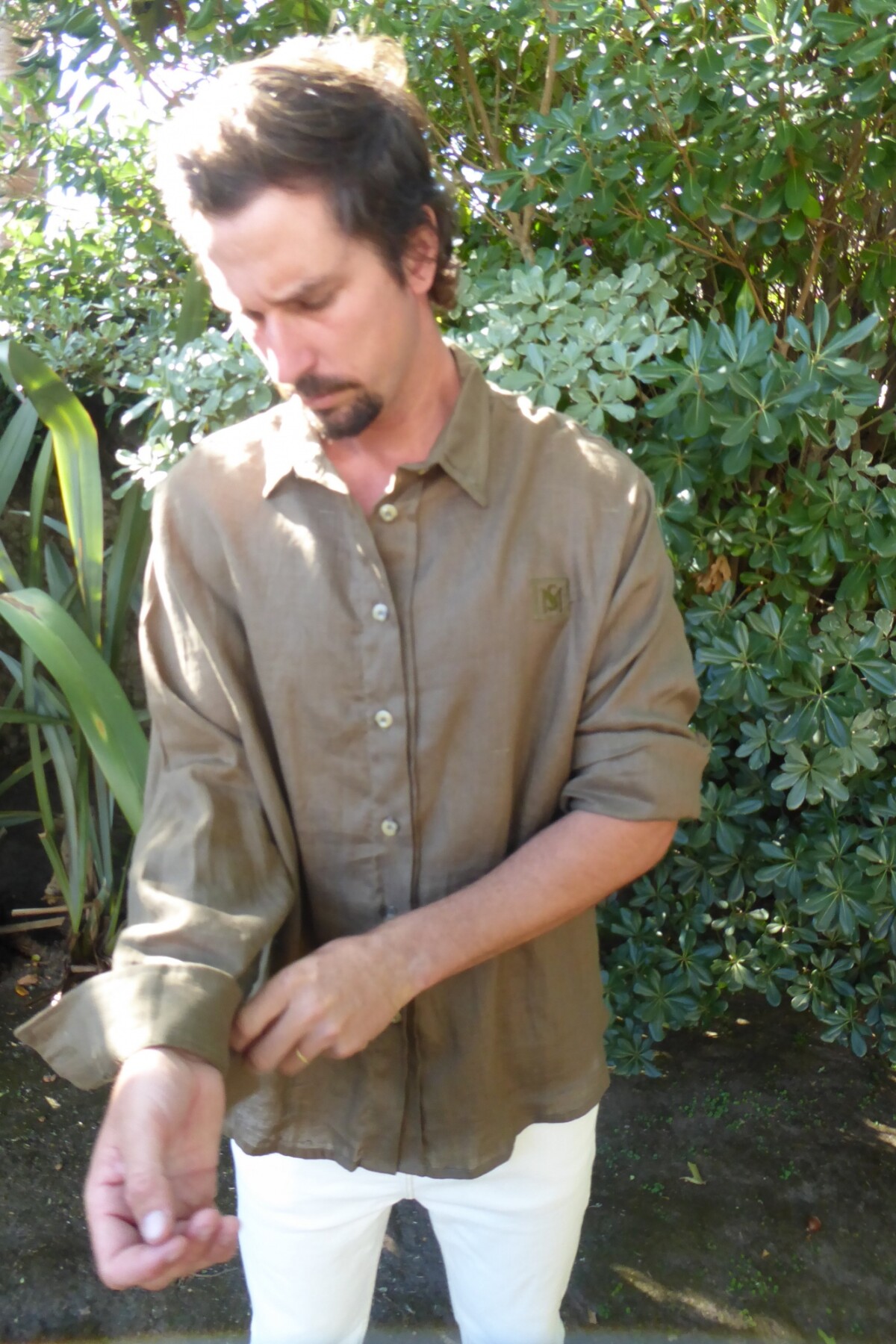 Linen Shirt for Men Verde