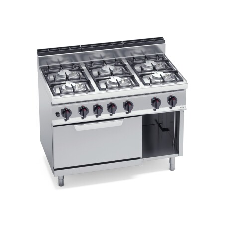 Cocina industrial de 6 hornallas a gas/súper gas con horno Cocina industrial de 6 hornallas a gas/súper gas con horno