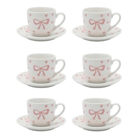 SET TAZA C/PLATITO DIS MOÑO 12PZAS Unica