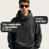 Canguro Buzo OverSize Capucha Cuello Frio Invierno Unisex Color Gris Talle L