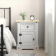 Mesa de Luz Grande Estilo Mexicano 1 Puerta 1 Cajon BLANCO y CERA NATURAL Mesa de Luz Grande Estilo Mexicano 1 Puerta 1 Cajon BLANCO y CERA NATURAL