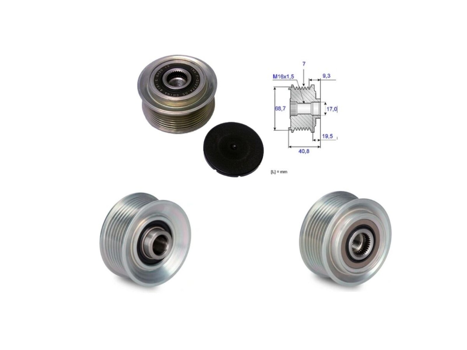 Polea Alternador Marcha Libre Hyundai H1 Carroceria Tq Starex Hyundai Camion Porter Kia Sorento Kia Camion Bongo K2500 Tdi Di 