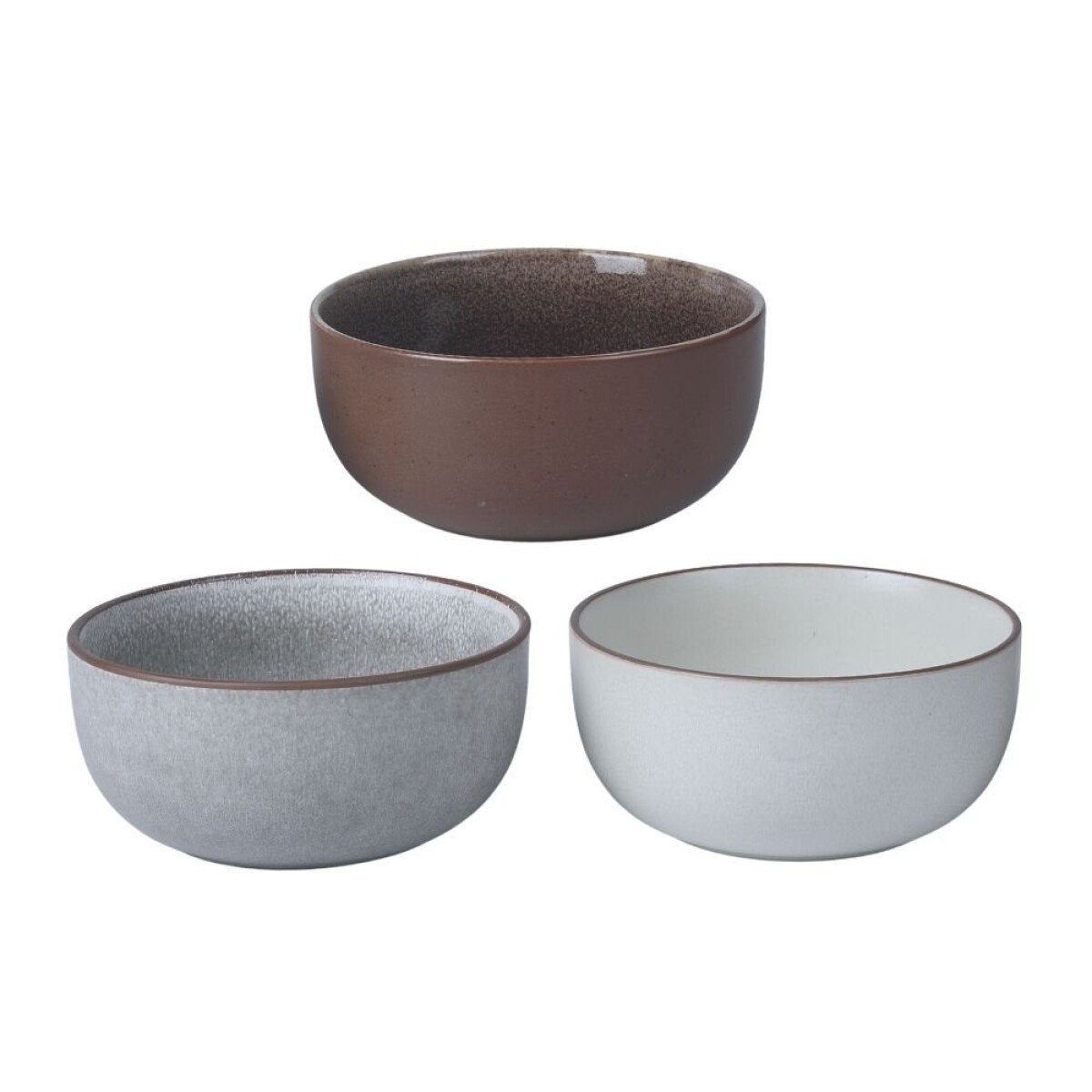 BOWL BOMBE 15 CM COLORES SURTIDOS C/BORDE MARRON 