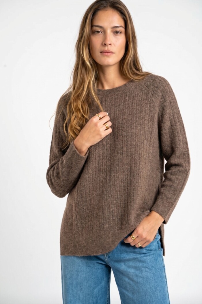 Sweater Texturado Marrón