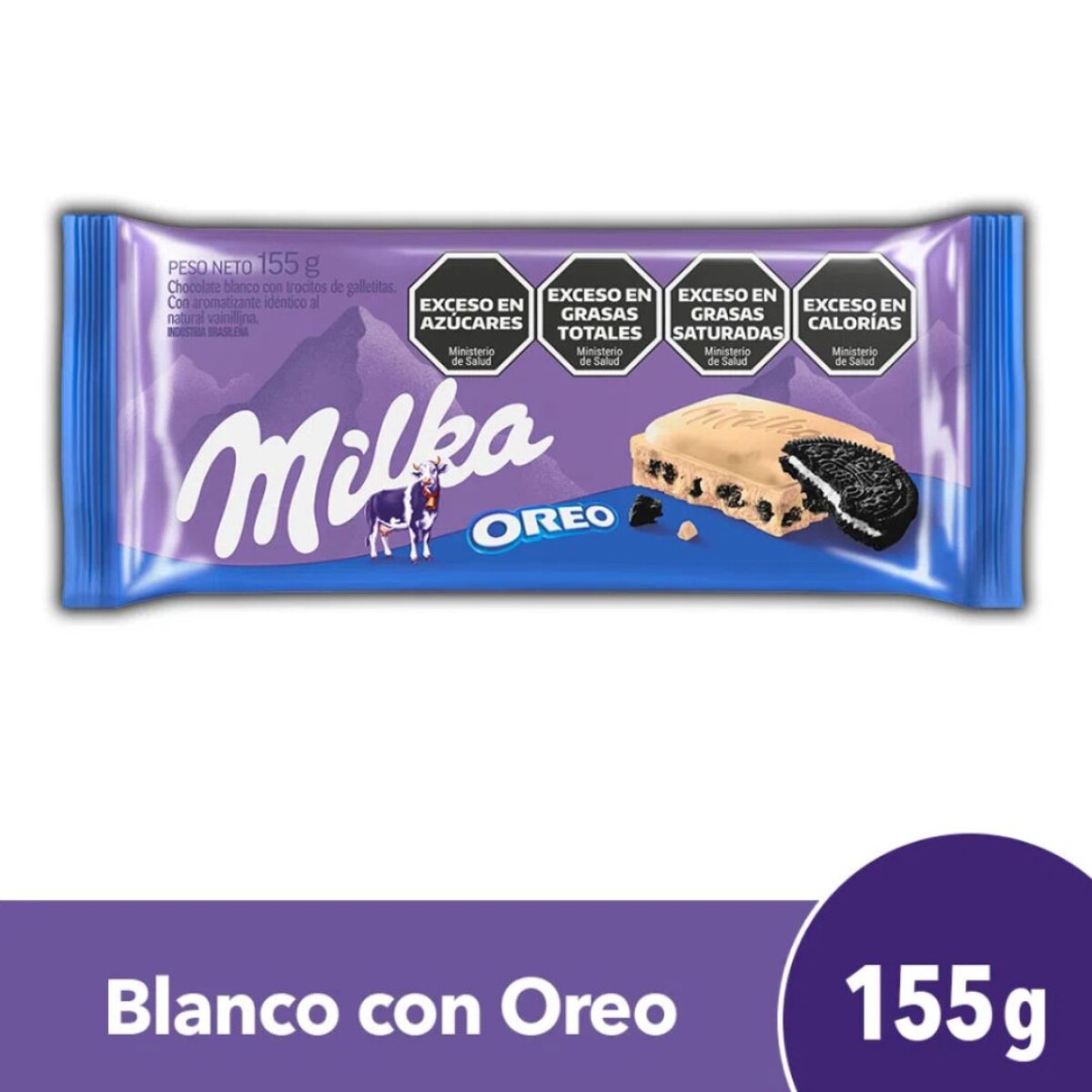 TABLETA DE CHOCOLATE MILKA OREO BLANCO 155 GRS 