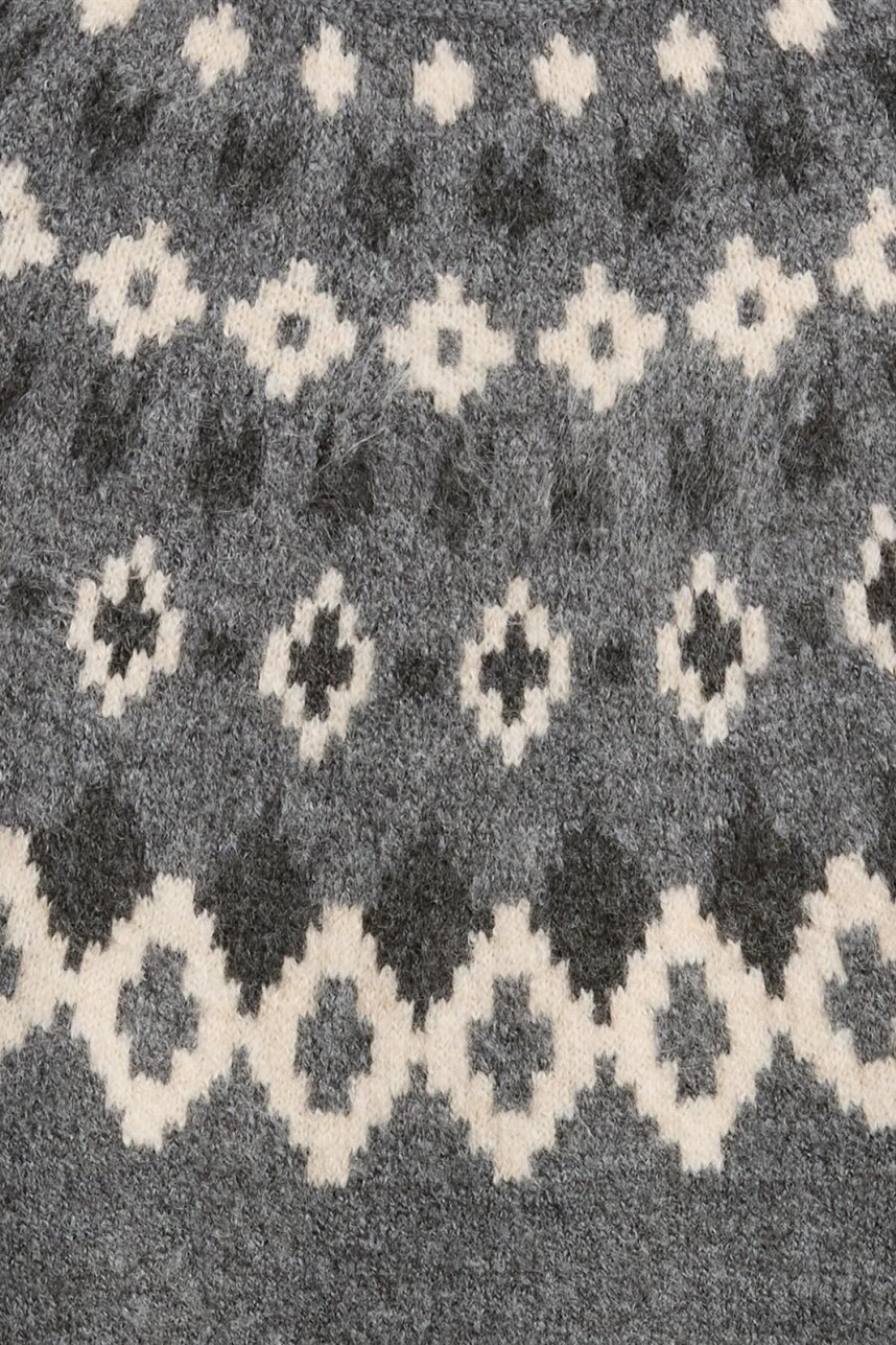 Buzo Polera Fairisle Mujer B25 Grey Heather