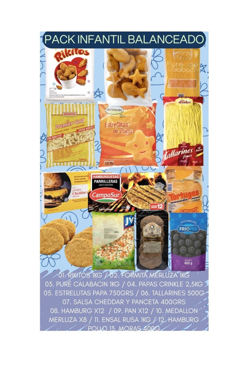 PACK INFANTIL COMIDAS FELICES 