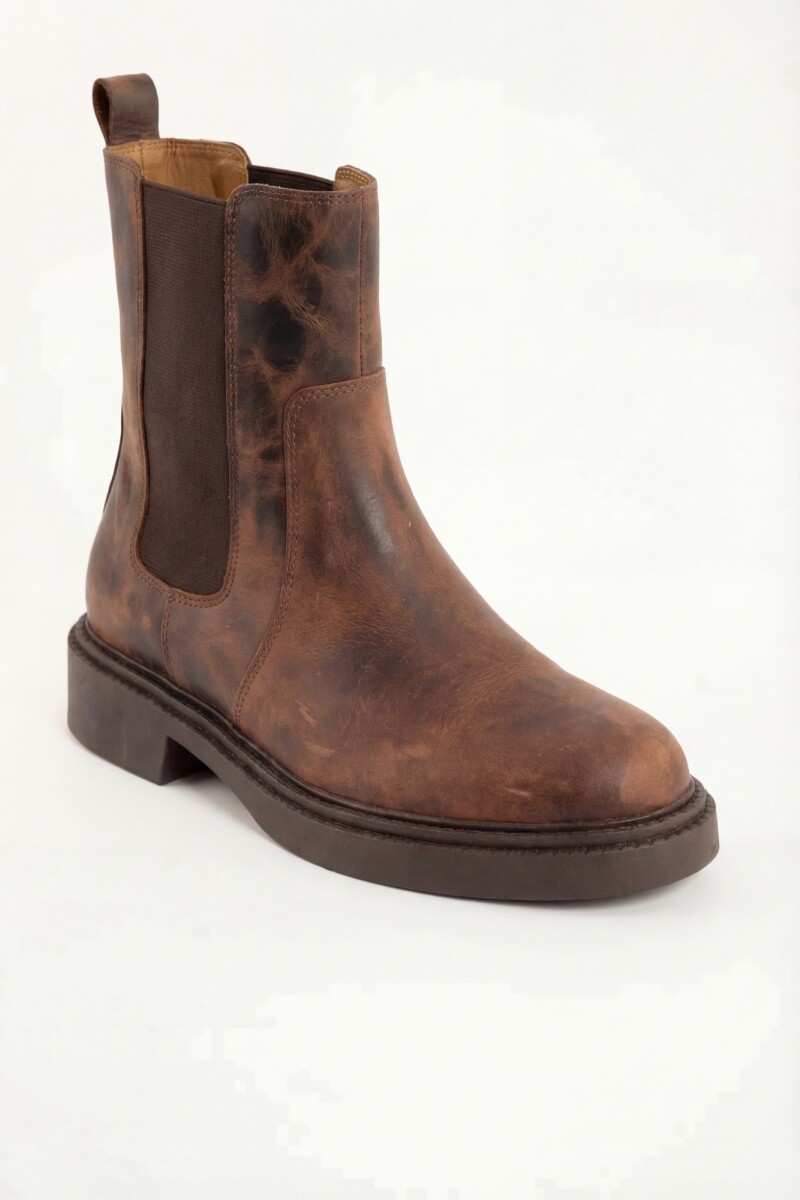 Bota Cuero Chocolate