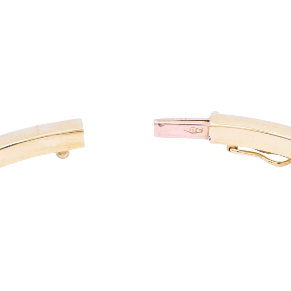 Pulsera oro 18 k rígida 2 tonos. Pulsera oro 18 k rígida 2 tonos.