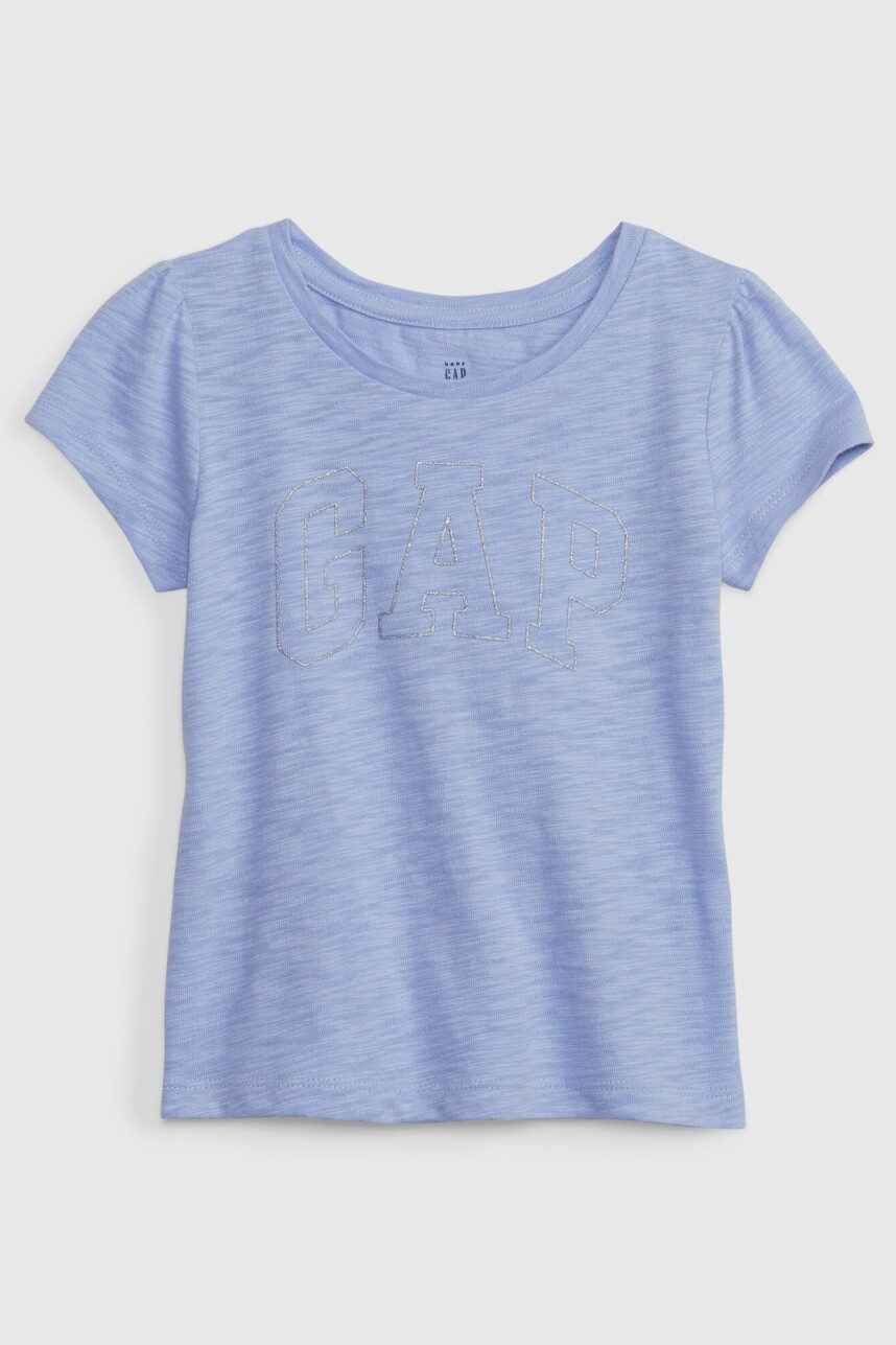 Remera Logo Manga Corta Toddler Niña Resolution Blue