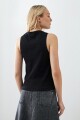 Musculosa canalé negro