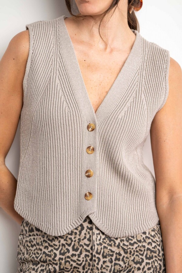 Chaleco Lurex Plata